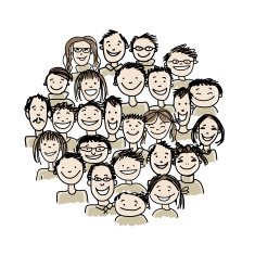 Group of people sketch for your design N7