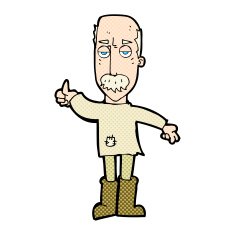 comic cartoon annoyed old man N21