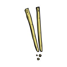 comic cartoon chopsticks N9