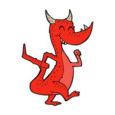 Comic cartoon happy dragon N3 free image download