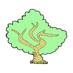 comic cartoon tree N12