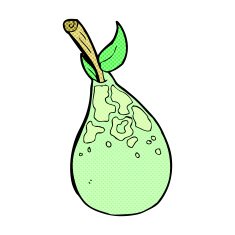 comic cartoon pear N10