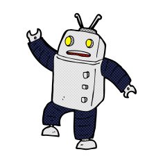 comic cartoon robot N62