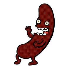 comic cartoon sausage N6