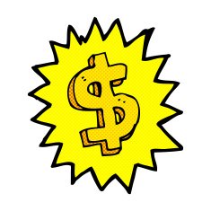 comic cartoon dollar symbol N3