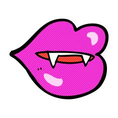 comic cartoon vampire fangs N3