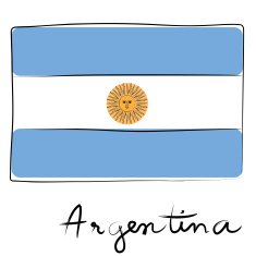 Argentine flag doodle