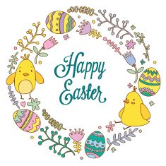 Easter holidays doodle illustration