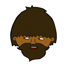 comic cartoon bearded man N15