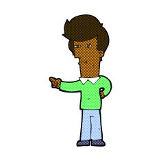 comic cartoon man pointing N60