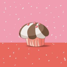 Hand-Drawn Cupcake N3