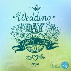 lettering for decorating wedding invitation