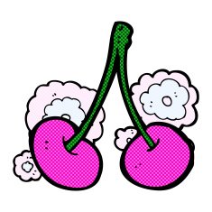 comic cartoon cherries N9