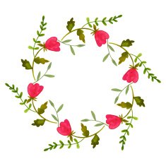 Watercolor wedding wreath
