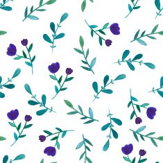 Watercolor floral seamless pattern N6