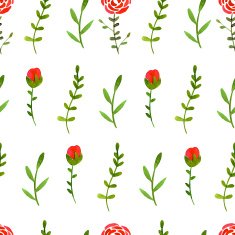 Watercolor floral seamless pattern N7