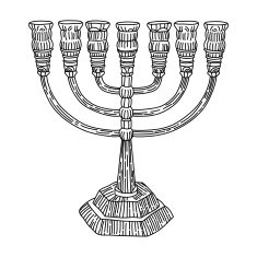 Jewish Menorah N4