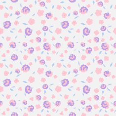 little flowers petals and leaves seamless pattern N2