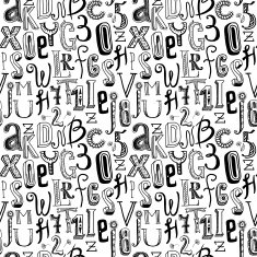 Seamless alphabet black