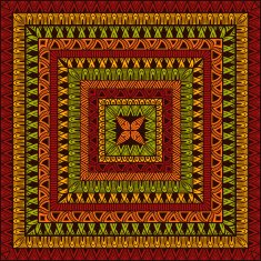 Vector Square Ethnic Pattern