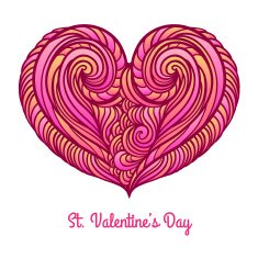 Abstract wavy heart