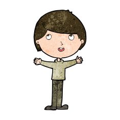 cartoon happy boy N381