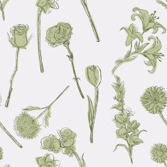 Vector Seamless Pattern of Flowers N10