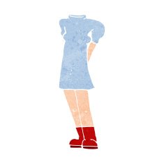 cartoon female body (add photos or mix and match cartoons) N340
