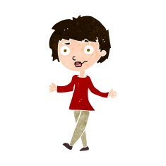 cartoon confused woman N170