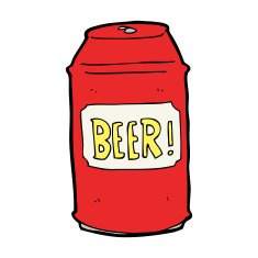 cartoon beer can N23