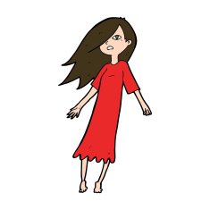 cartoon ghost like girl N11