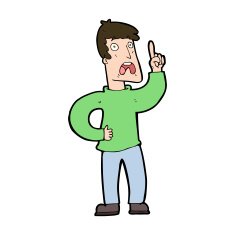 cartoon man with complaint N16