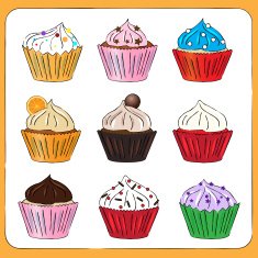 Fancy Sketchy Cupcakes collection
