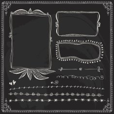 Chalkboard Style Vintage Design Element N4