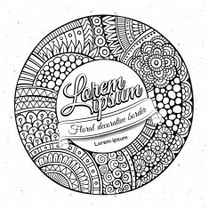 Decorative hand drawn circle
