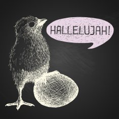 Easter chick and Hallelujah!