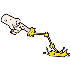 cartoon smiting hand N2