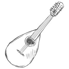 Vector Sketch Mandolin