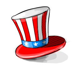 American national colors top-hat