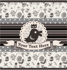 bird and flower card N2