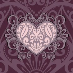 Vintage Card with Heart