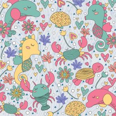 sea creatures whimsical illustration N2