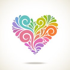 Original color icon of heart