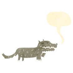 retro cartoon wolf N7