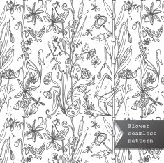 Seamless pattern with flowers N9