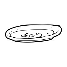 cartoon empty plate N18