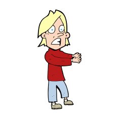 cartoon shocked man N191