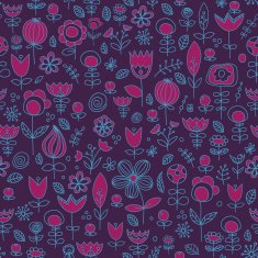 seamless flower pattern vector