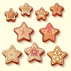 Shaded Hand-drawn Christmas honey sweets