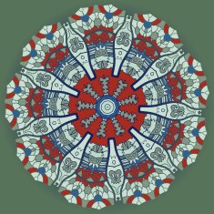 Oriental mandala yoga motif